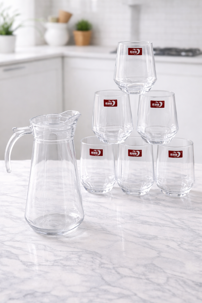 Premium Glass Pitcher & Glass Sets