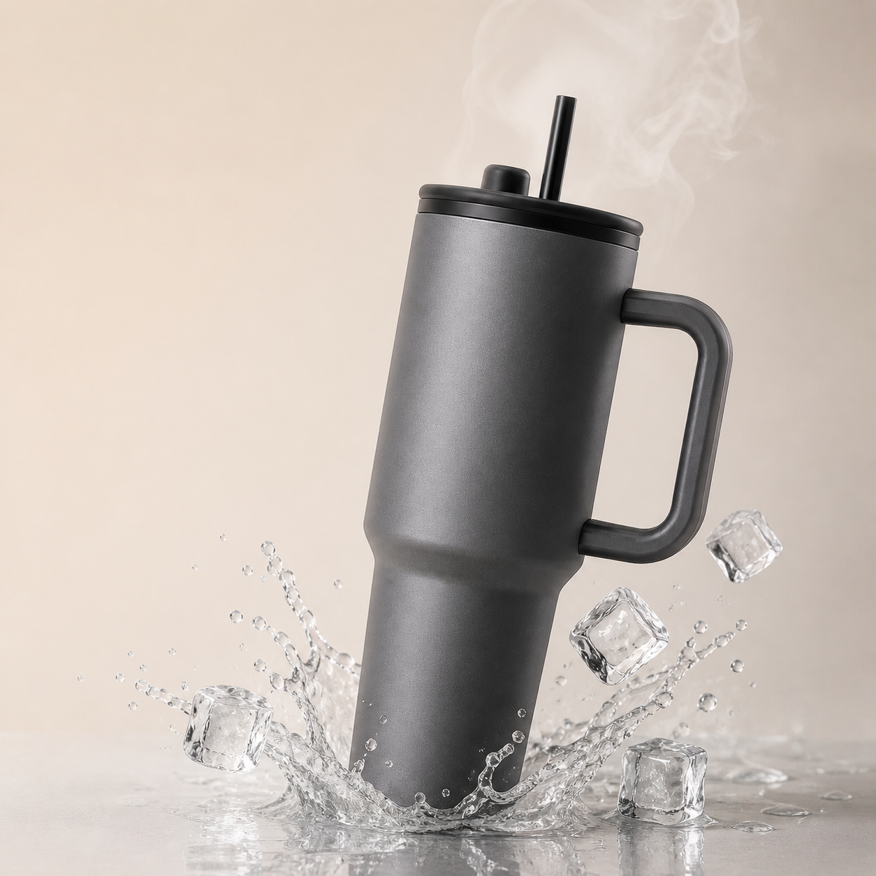 Premium 900ml Color Block Tumbler With Handles