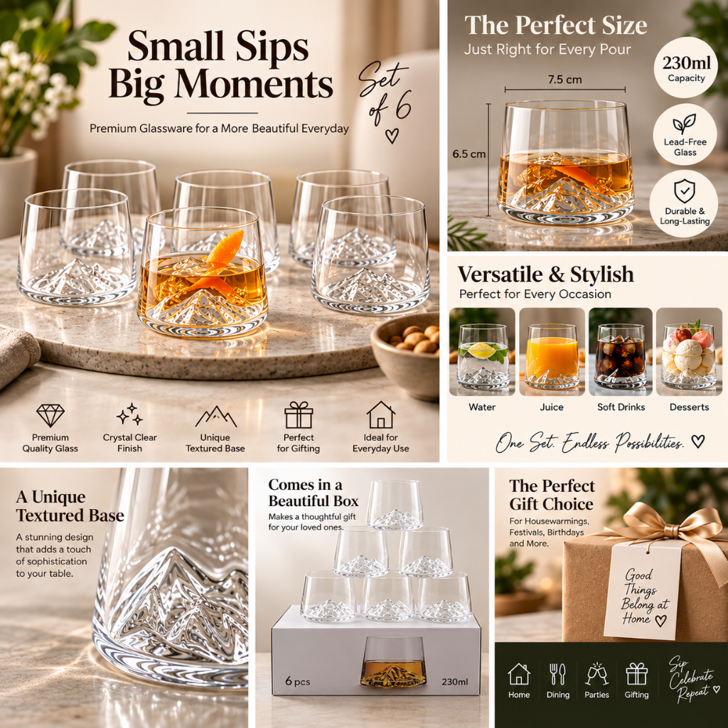 set of 6 drinking glass