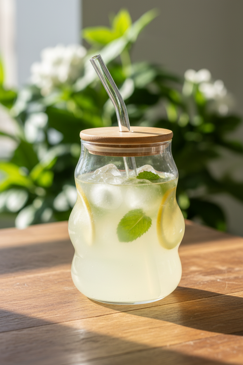 Wave Shaped Glass Cup/Tumbler-480ml