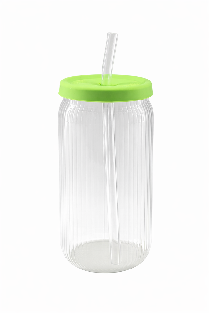 Ribbed Glass Sipper-300ml
