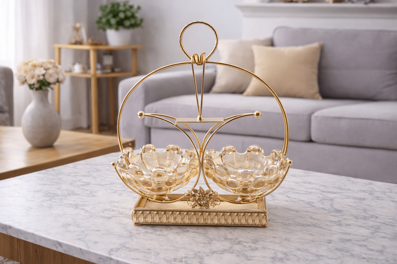 Decorative Glass Centerpiece - Shilpkosha