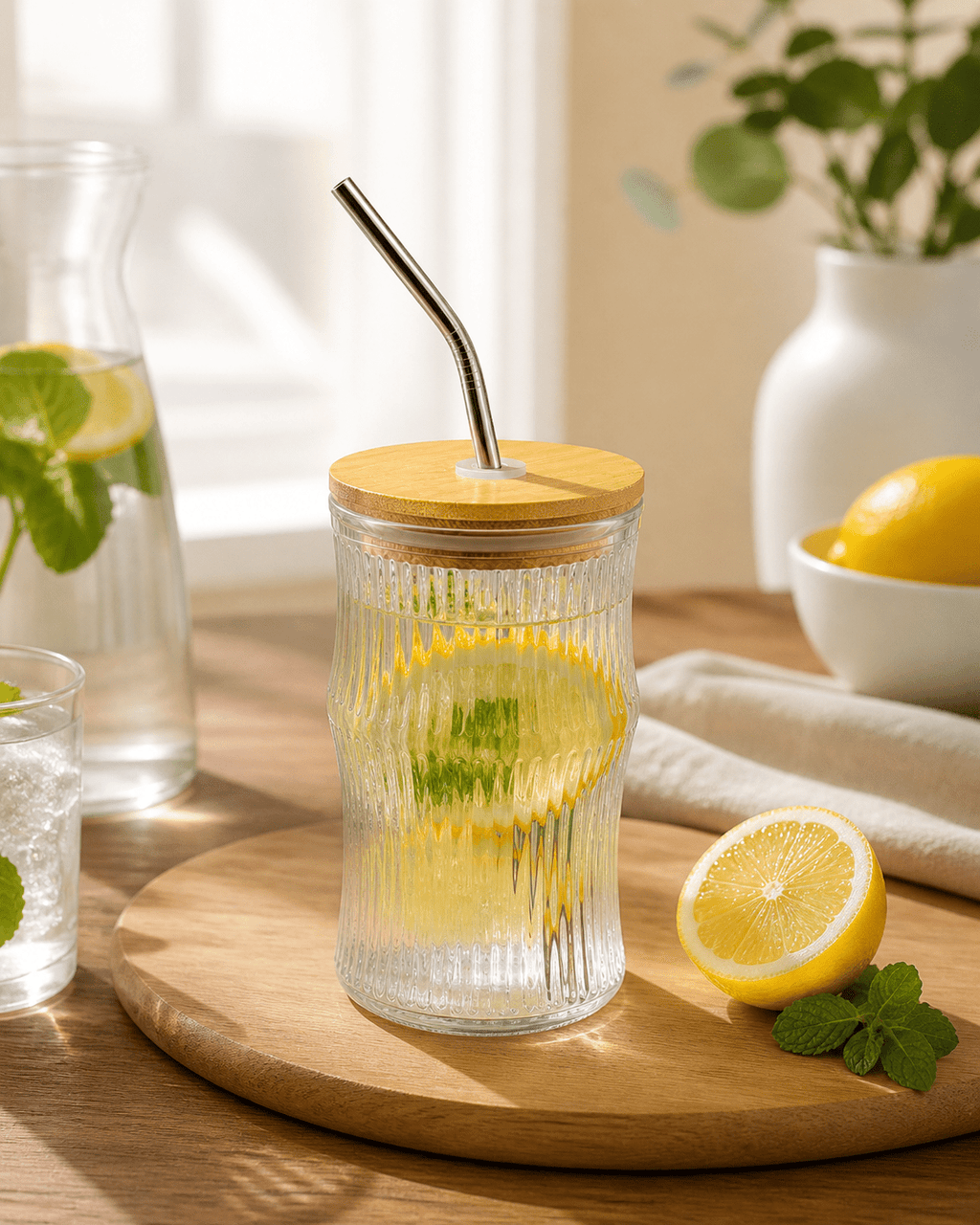 Glass Drink Jar (350ml) - Shilpkosha