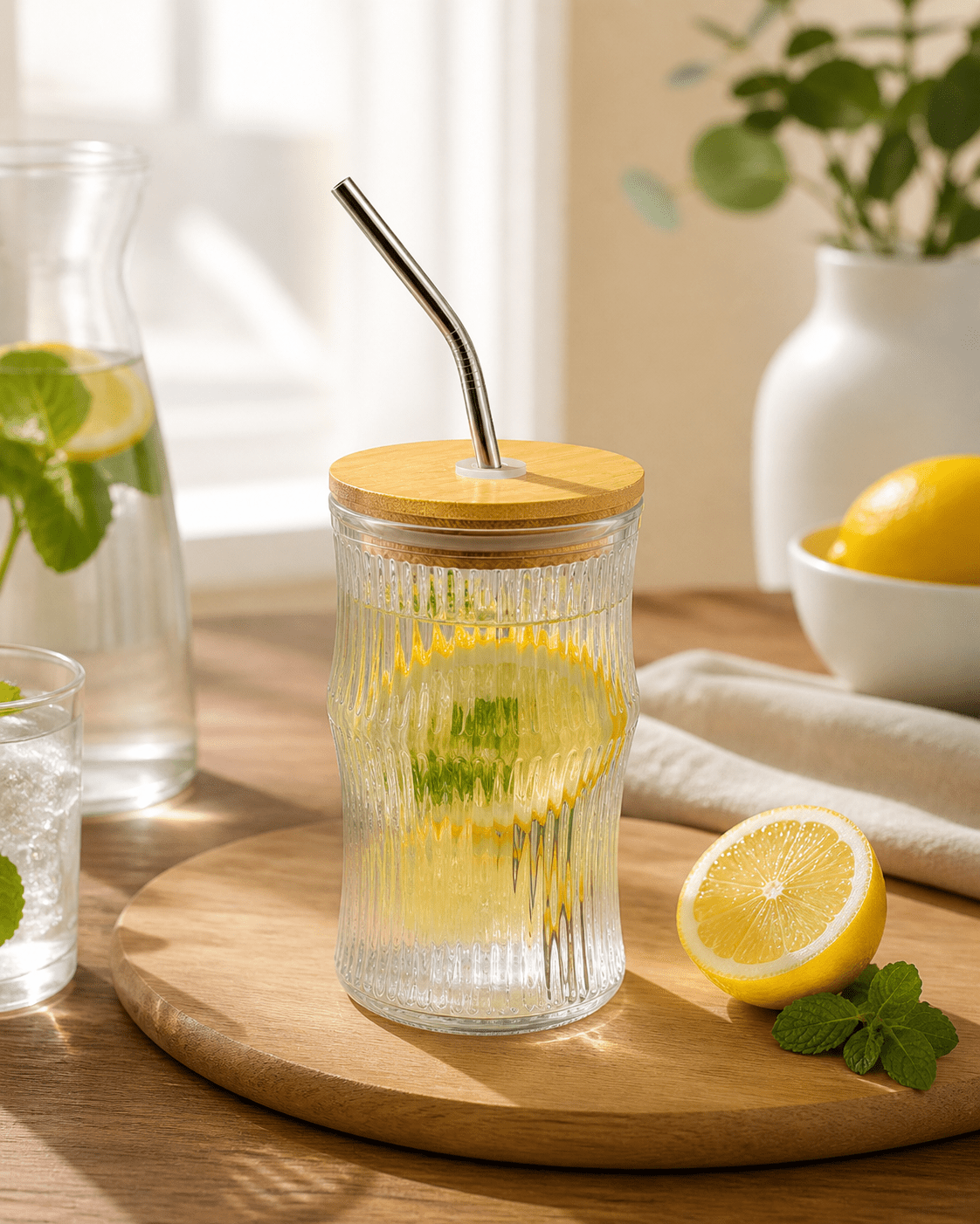 Glass Drink Jar (350ml) - Shilpkosha