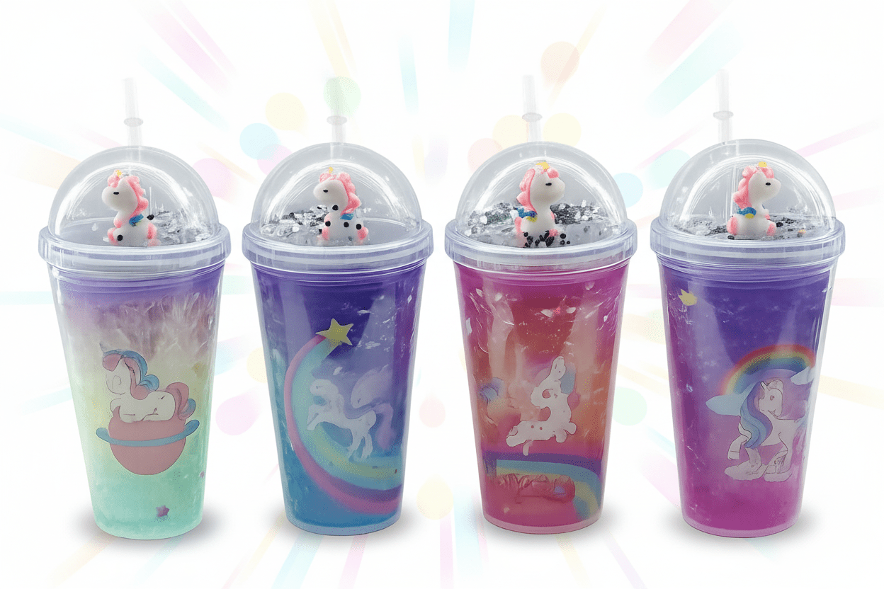 Glittery unicorn tumblers-450ml - Shilpkosha