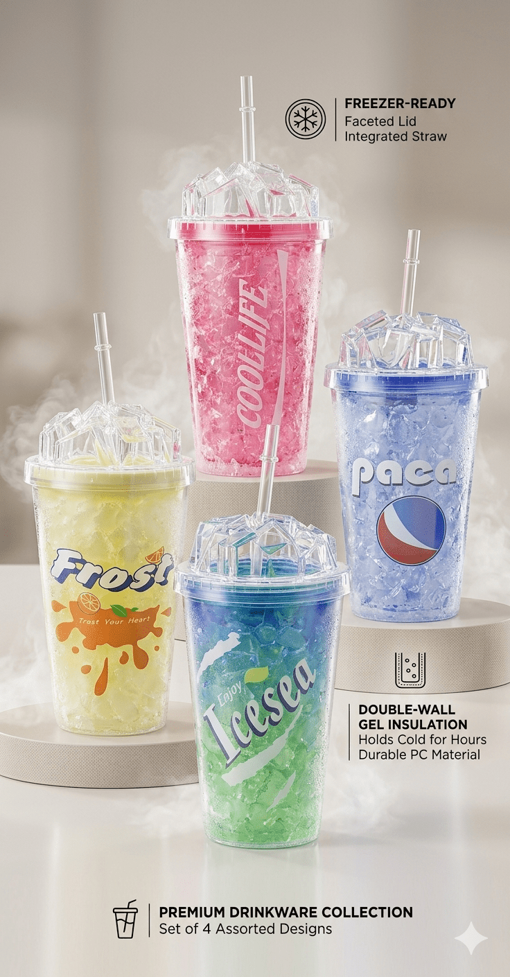 Icy Gel Double-Wall Insulated Freezer Tumblers (450ml) - Shilpkosha