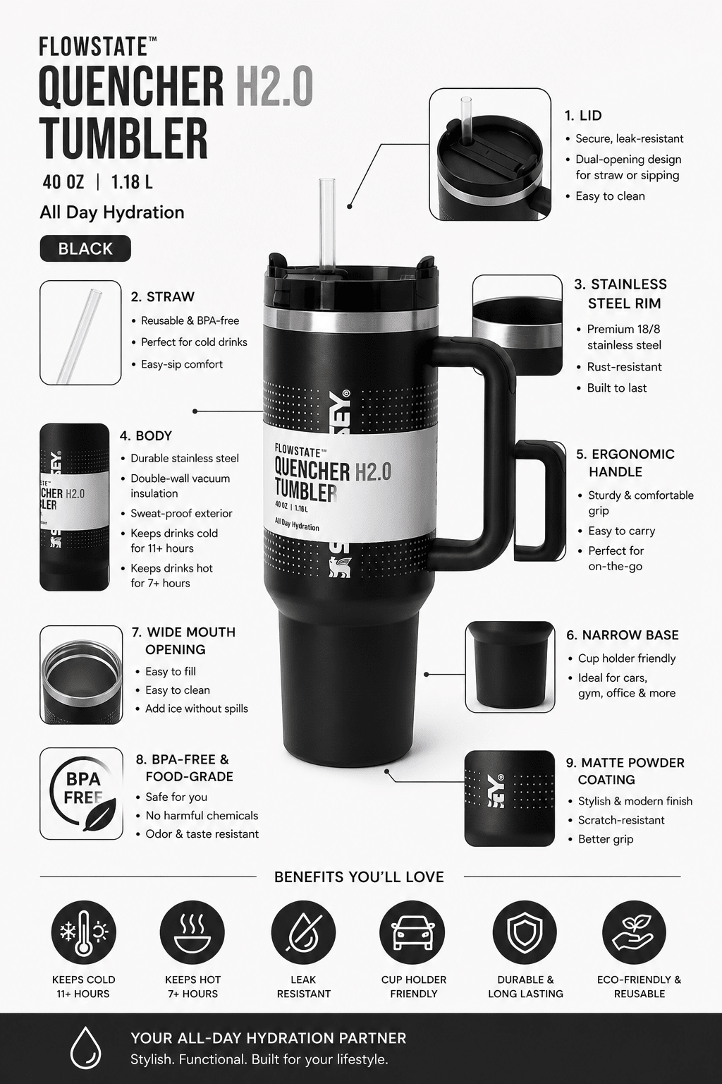 Popular And Premium Insulated Tumbler-1200ml - Shilpkosha