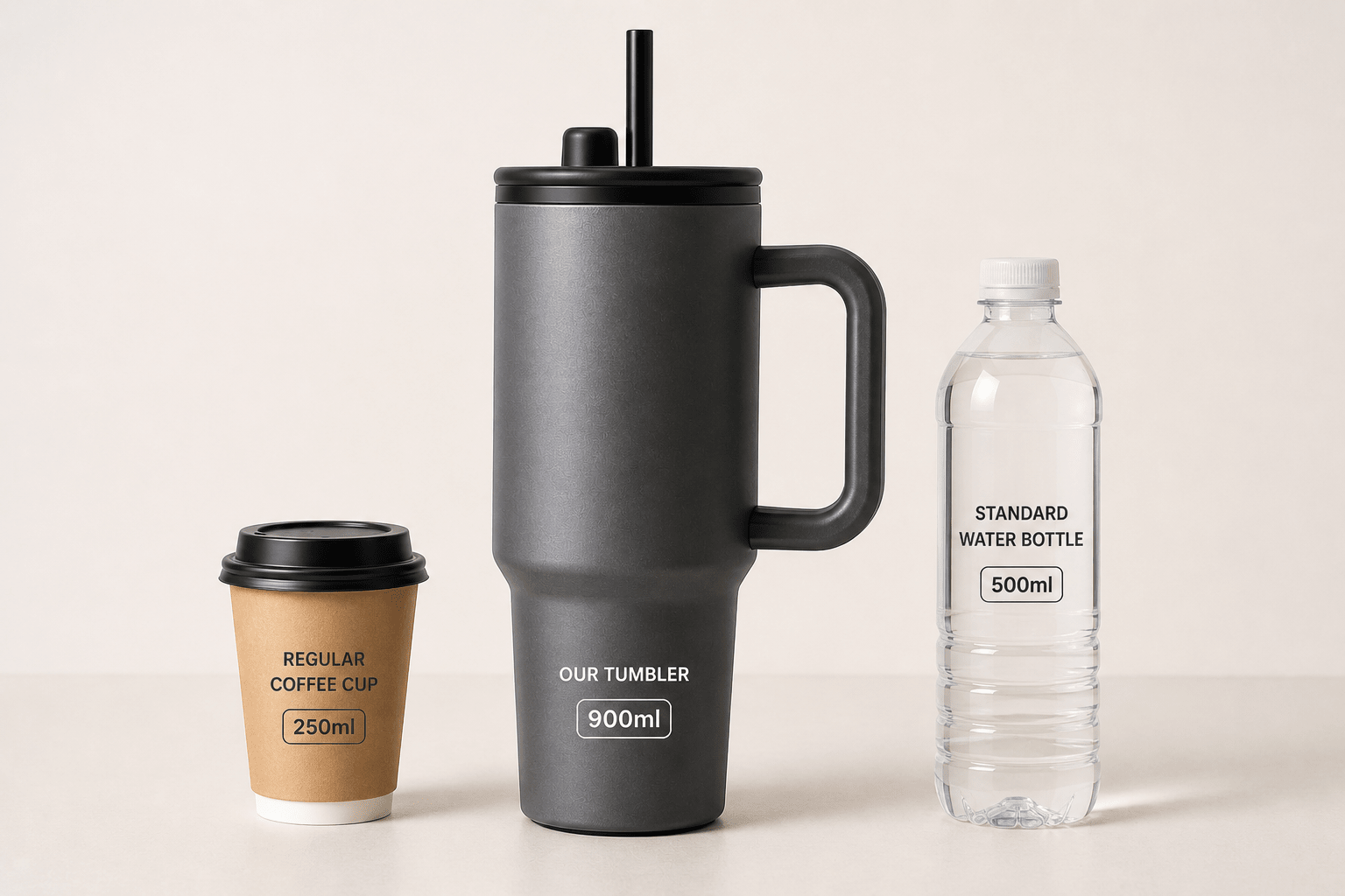 Premium 900ml Color Block Tumbler With Handles - Shilpkosha