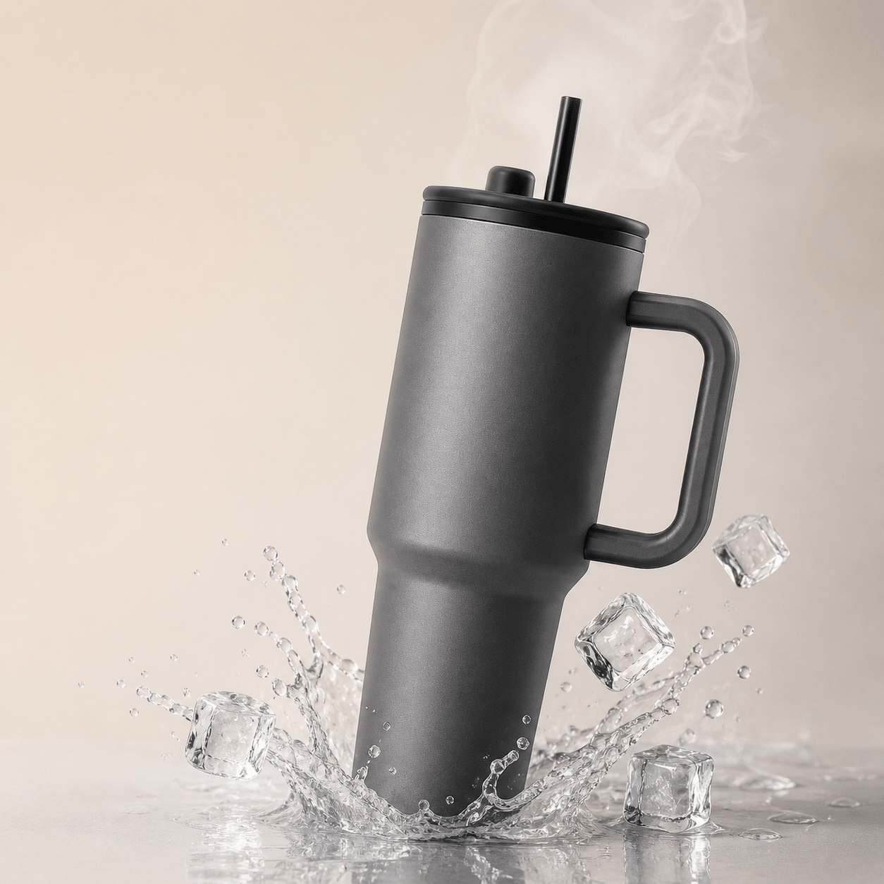 Premium 900ml Color Block Tumbler With Handles - Shilpkosha