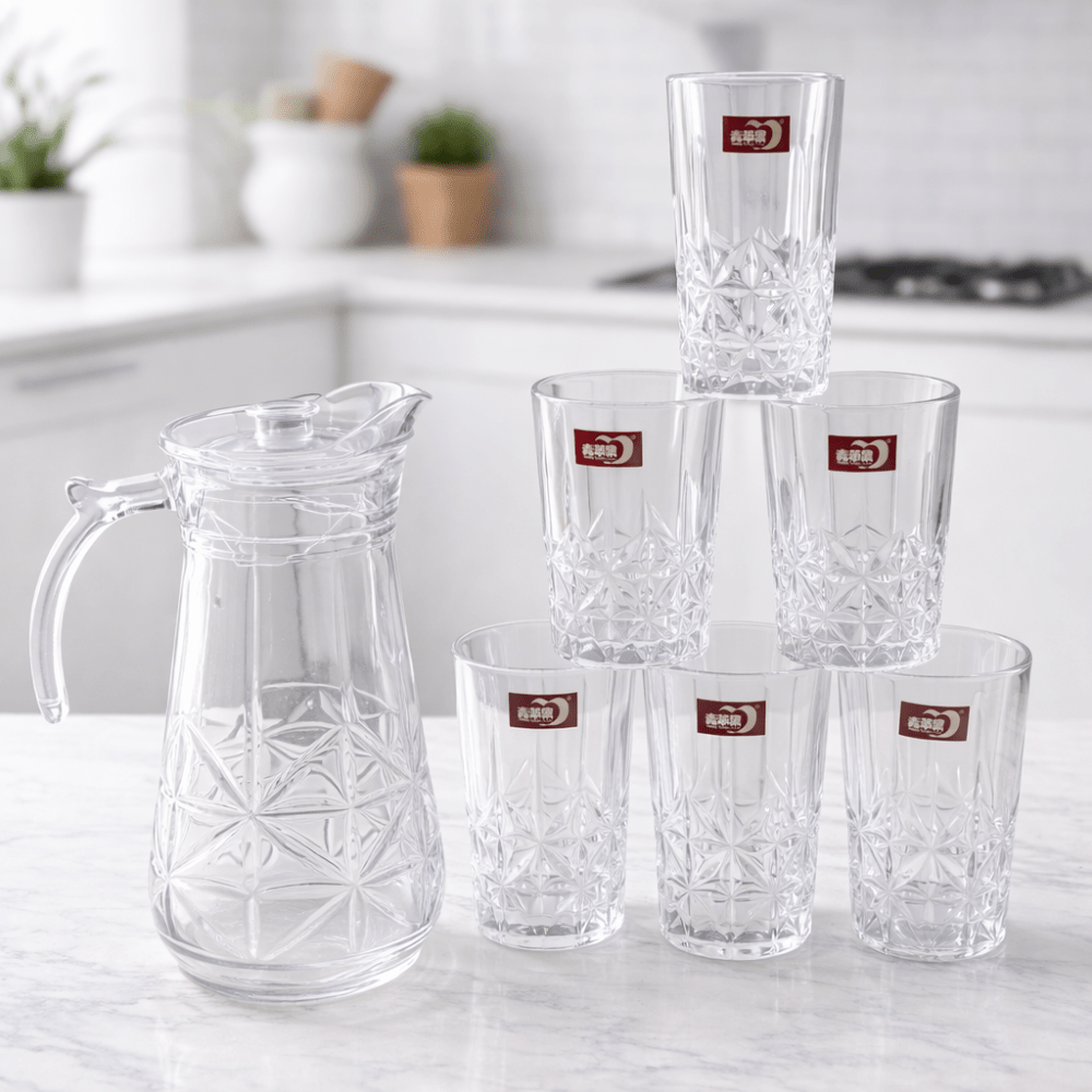 Premium Glass Pitcher & Glass Sets - Shilpkosha