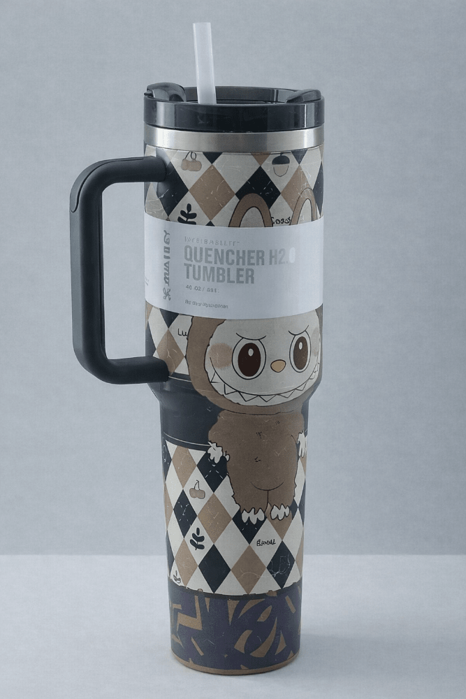 Sanrio Character Vacuum Cup with Straw and Handle 1200ml - Shilpkosha