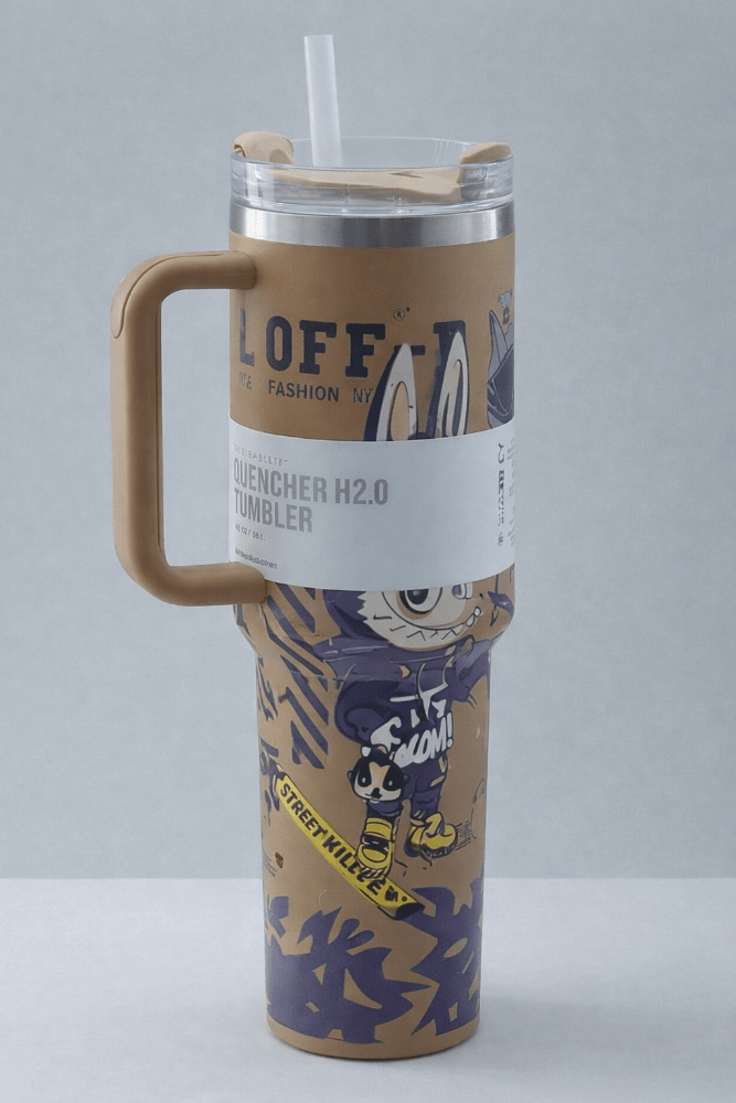 Sanrio Character Vacuum Cup with Straw and Handle 1200ml - Shilpkosha