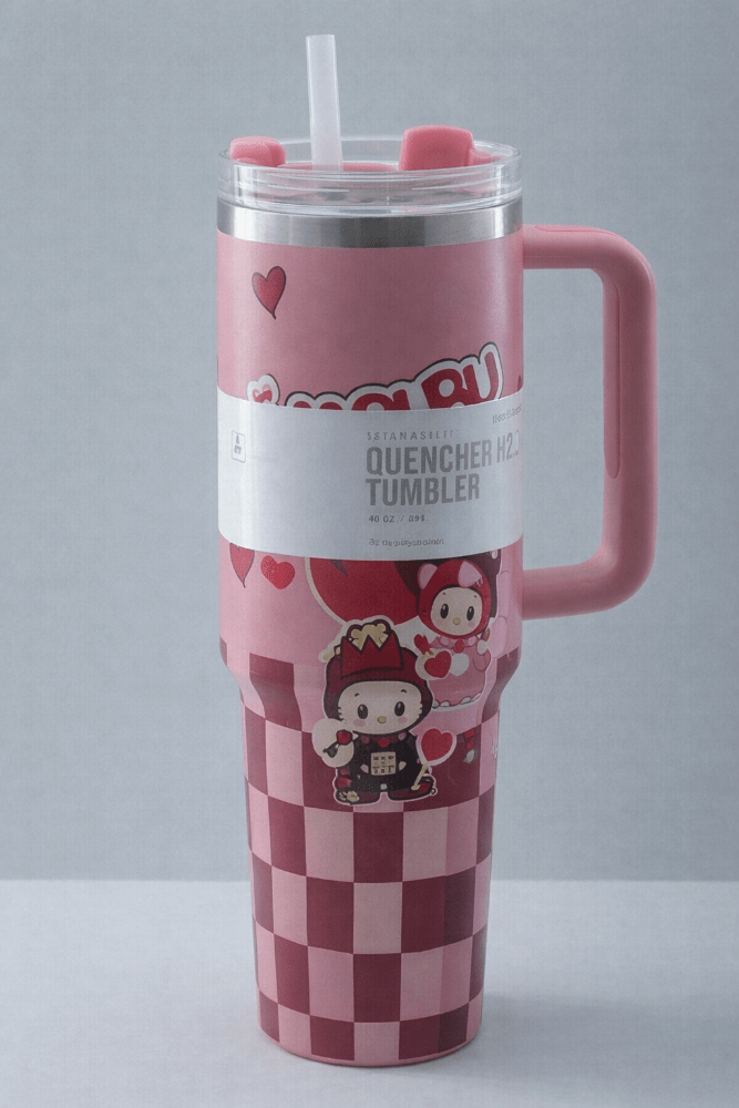 Sanrio Character Vacuum Cup with Straw and Handle 1200ml - Shilpkosha