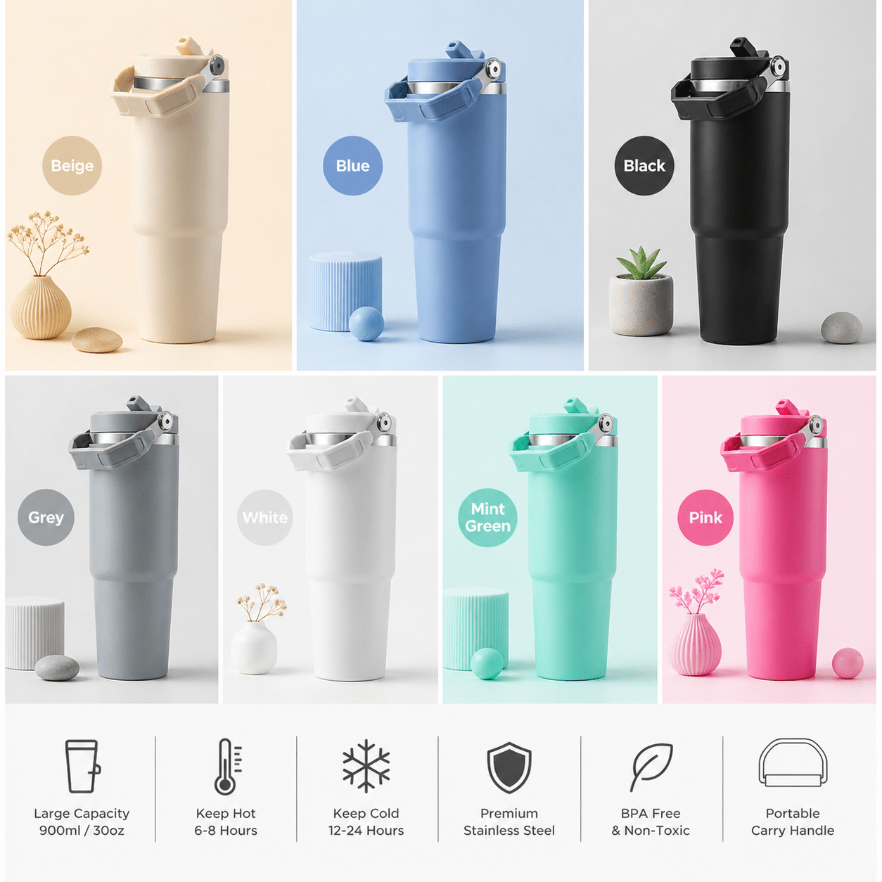 Swing It- 900 ml Stainless Steel Tumbler - Shilpkosha