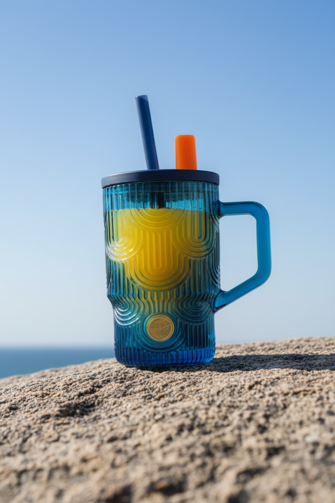 Textured Blue Mug