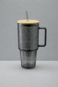 Smokey Vintage Glass Tumbler Cups