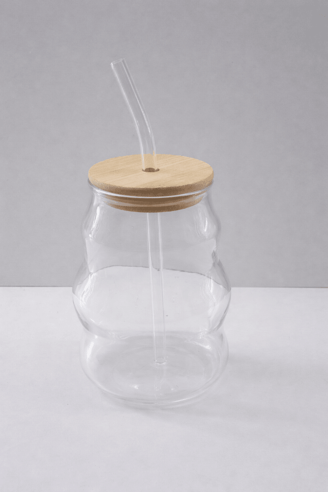 Wave Shaped Glass Cup/Tumbler-480ml - Shilpkosha