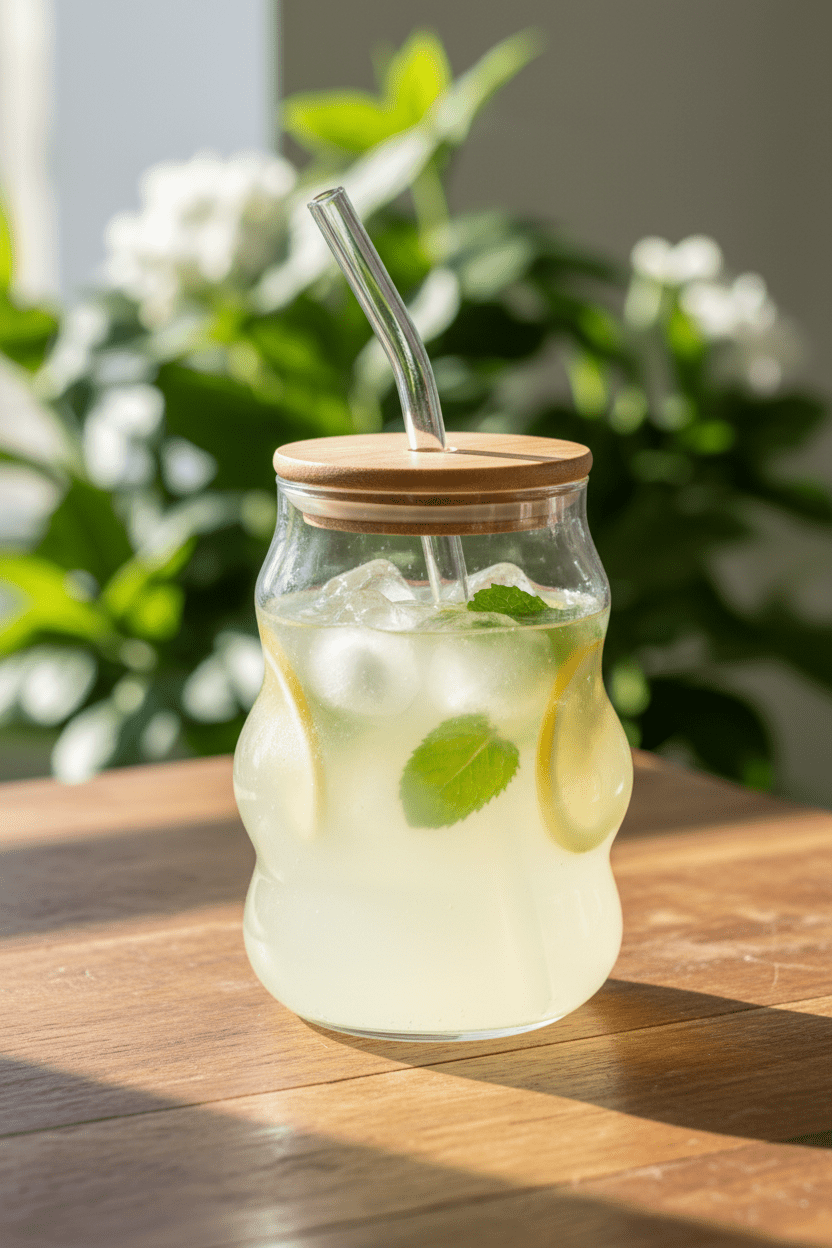 Wave Shaped Glass Cup/Tumbler-480ml - Shilpkosha